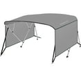 thumbnail image 1 of 4 Bow Bimini Tops for Boat Cover with 1” Aluminum Alloy Frame, Include 2 Straps, 2 Adjustable Rear Support Pole, Zippered Storage Boot, PU Coating Canvas, 1 of 9