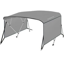 4 Bow Bimini Tops for Boats with Aluminum Alloy Frame,Bimini Top Cover,Heavy Duty Cover,Include 2 Straps,2 Adjustable Rear Support Pole,Zippered Storage Boot,PU Coating Canvas