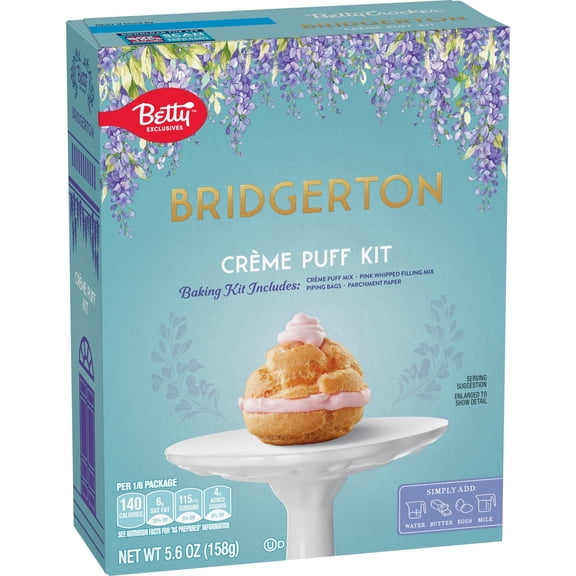 4 Box - Betty Crocker Bridgerton Creme Puff Baking Kit, 5.6 oz