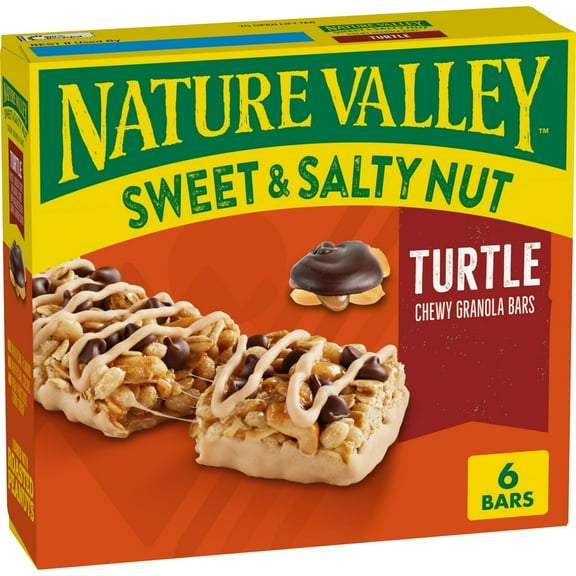 (4 Box of 6 Count) Nature Valley Granola Bars, Sweet and Salty Nut, Turtle, Chewy, 6 Ct, 7.2 oz