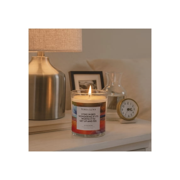 After Hours Scented Candle Jar with Box for Men or Women - Decorative Votive Candle for Indoor and Outdoor - Home Accent for Living Room, Bedroom, and Bathroom Decor - 4", Orange & Blue