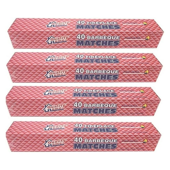 4 Boxes - 11" Fireplace Matches, Long Reach, 160 Matches Total