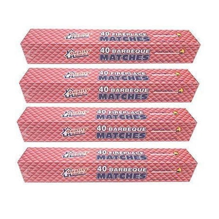 4 Boxes - 11" Fireplace Matches, Long Reach, 160 Matches Total