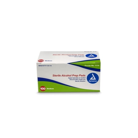 Dynarex Brand Alcohol Prep Pads, 4 Boxes 400 Count MS-60110