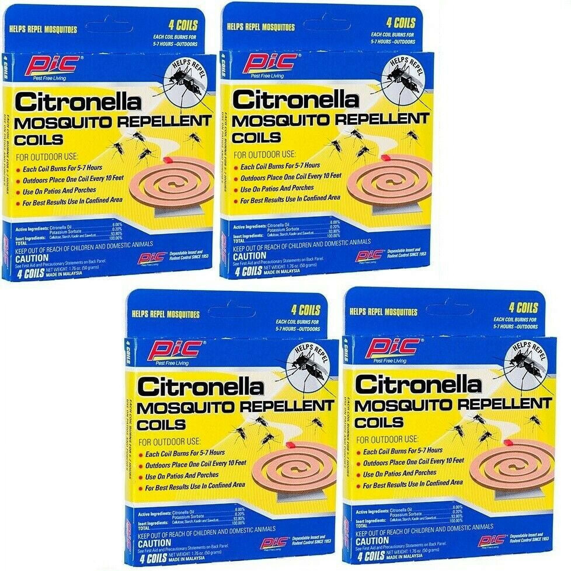 4 Boxes Pic Mosquito Repellent Coils Citronella Outdoor Use Total 16