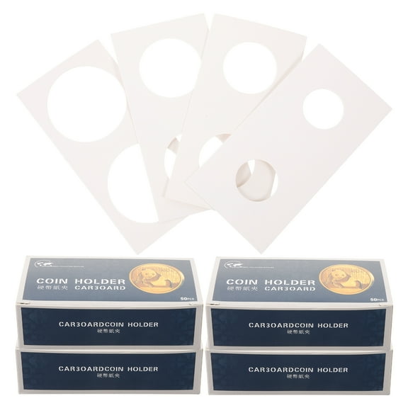 Raindrops Cardboard Coin Holders Coin Storage 200 Pieces