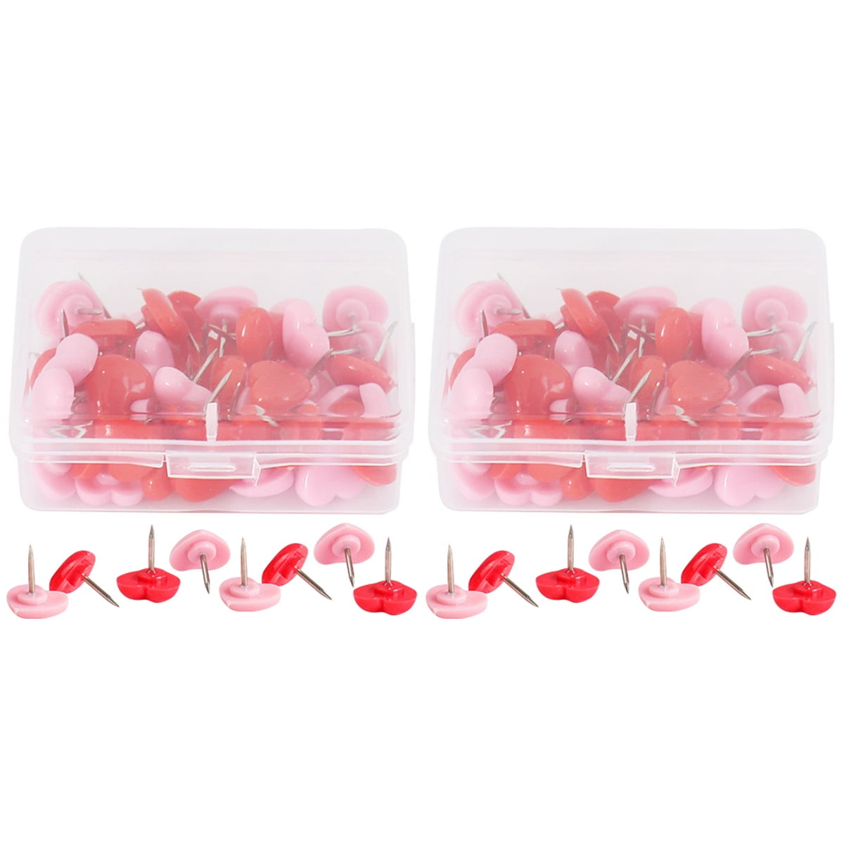 4 Boxes Thumbtack Daily Use Tacks Decor Replaceable Kawii Cute Heart