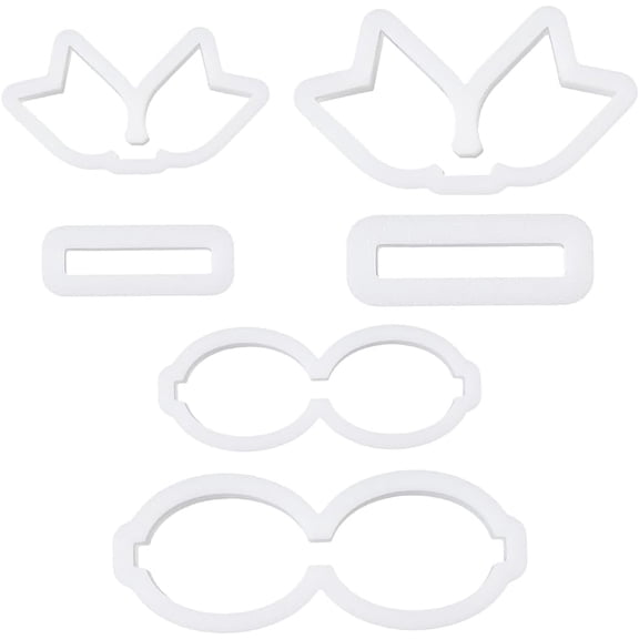 4 Boxs 2 Styles Plastic Molds DIY Ceramic Clay Tool Bowknot Making Supplies White 20.5x48x12mm 2 boxs/style Craft