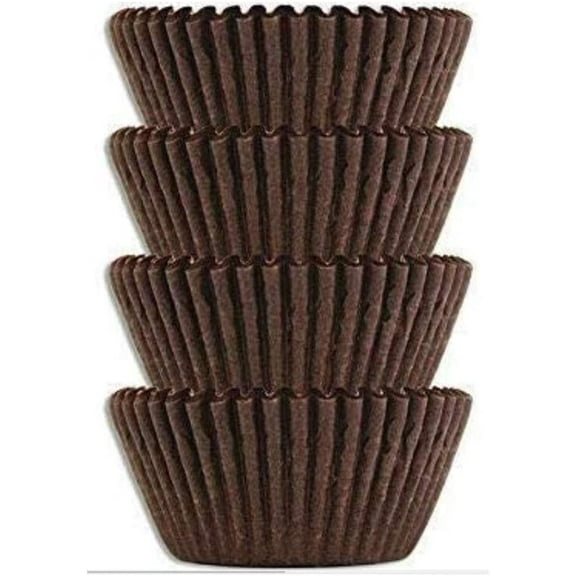 #4 Brown Glassine Paper Candy Cups - Chocolate Peanut Butter Baking Liners (2000)