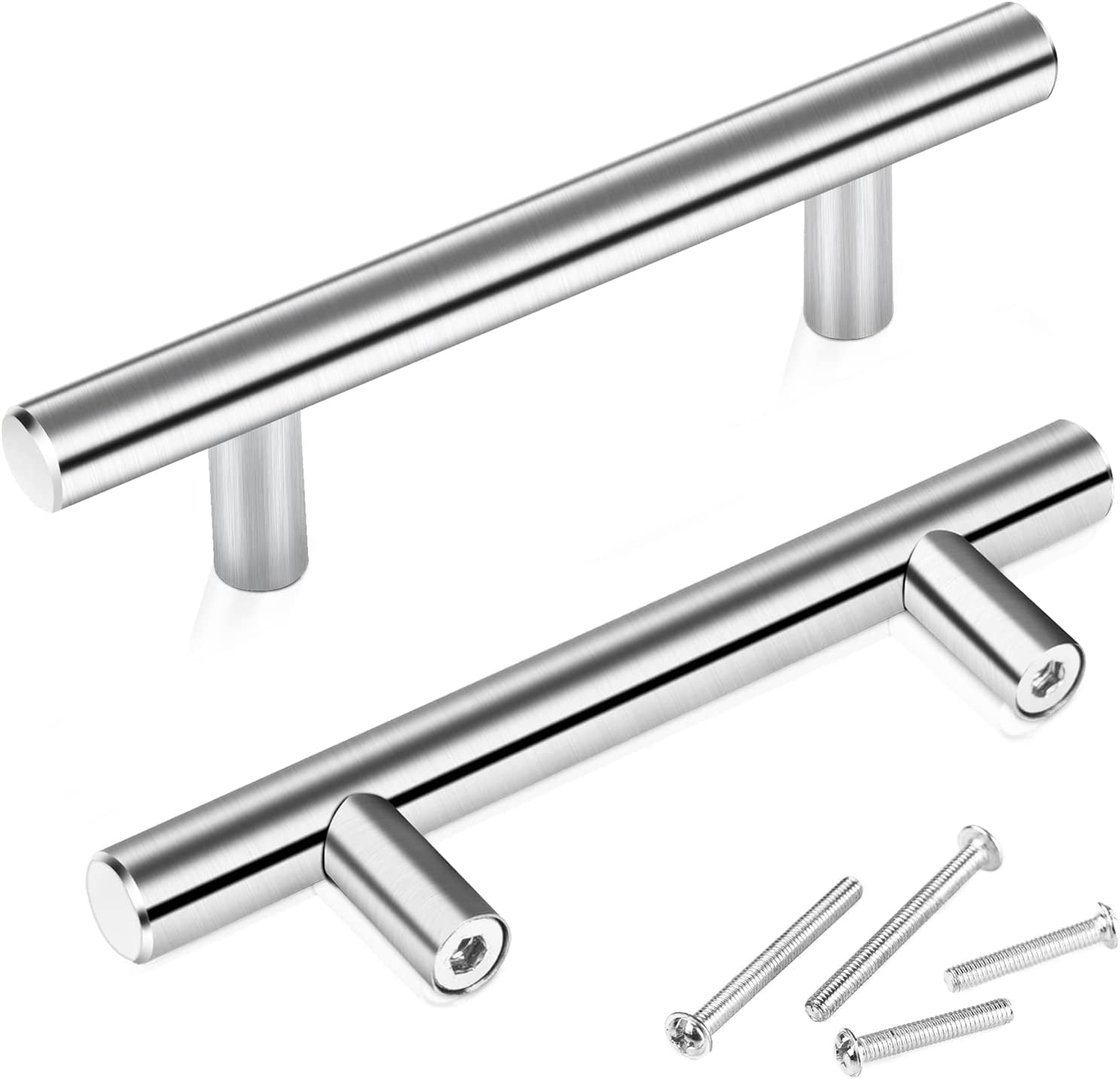 4'' Brushed Nickel Handles Drawer Pulls 10 Pack Pulls