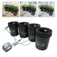 4 Buckets 5Gallon DWC Hydroponics Growing System Recirculating Top Drip 2in1