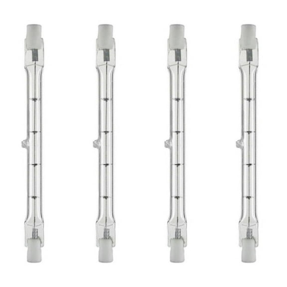 (4)-Bulbs 500W J-Type 4 3/4 Inch 118mm 500 Watt T3 R7S RSC Quartz Lamps Double Ended Contact 120V