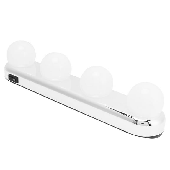 4 Bulbs Mirror Lights Hollywood Style Cordless Makeup Vanity Lamp Kit Wall Mounted Suction Cup Lighting Fixture for Living Room Bathroom, Bathroom Equipment and Accessories