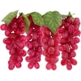 thumbnail image 1 of 4 Bunches Artificial Grape Lifelike Simulation Fruit Decorative Fake Red Grapes with Vines Kitchen Party Garden Home Prop Cabinet Display (36 kernels), 1 of 3
