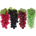 thumbnail image 1 of 4 Bunches Artificial Plastic Fake Black Grapes with Vines Garland Decoration Winery Farmhouse Table Fruit Model Handmade Photography Props, 1 of 3