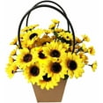 thumbnail image 1 of 4 Bunches Yellow Sunflowers Artificial Flowers Mini Fake Sunflowers Bouquet with Stems for Home Decoration Indoor Outdoor Party DIY Wedding Bouquets Baby Shower, 1 of 8