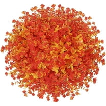 4 Bundles Artifical Spring Flower Outdoor Fake Plant Decor UV Resistant Faux Plastic Plants Hanging Plante Halloween Flower for Home Garden Porch Thanksgiving Christmas Decorations