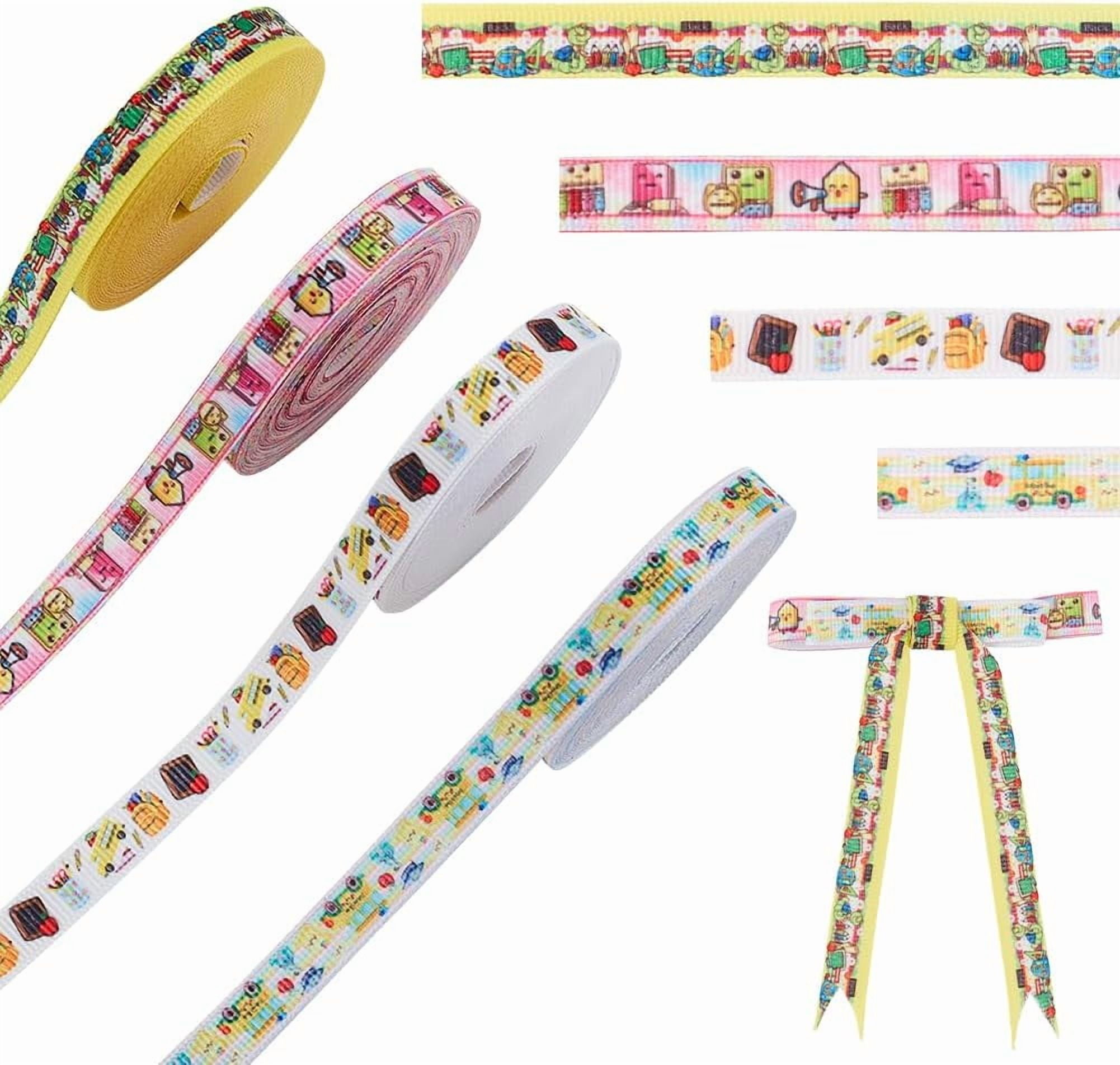 4 Bundles Decorative Ribbon 4 Colors School Theme Ribbon 20 Yard School ...