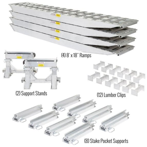 4-Bunk Load Leveler Step Drop Deck Trailer Modular Ramp