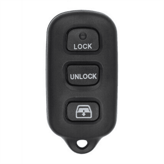 4-Button Car Key Fob Replacement for Toyota Sequoia 2001-2007, 4Runner 1999-2009 HYQ12BBX HYQ12BAN HYQ1512Y, Black