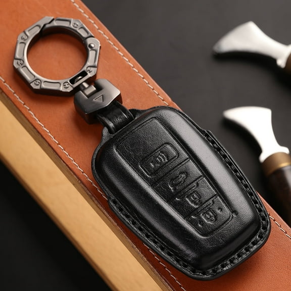 DON'T TOUCH MY KEY 4 Button Key Fob Ring Chain Cover Case Protector For Toyota Rav4 Corolla Camry