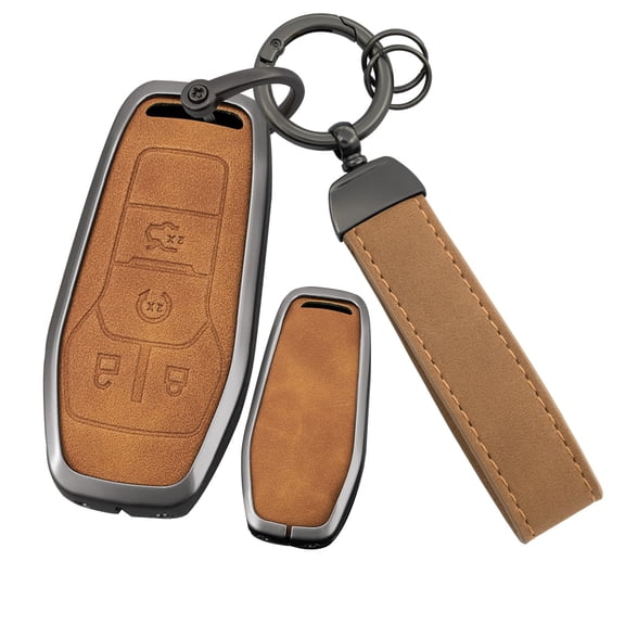 4-Button Key Fob Shell Case Fit for Ford F150 Fusion Mustang Edge Explorer 2013-2017,Smart Remote Key Cover Fit for Lincoln MKC MKX MKZ 2013-2018 Car Accessories