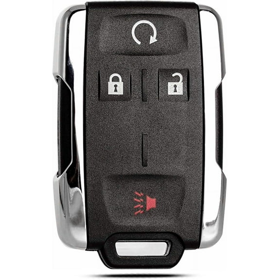 4-Button Key Fob Shell Case Replacement, Durable Remote Keyless Entry Cover, Compatible with Chevy Silverado and GMC Sierra 2014-2023