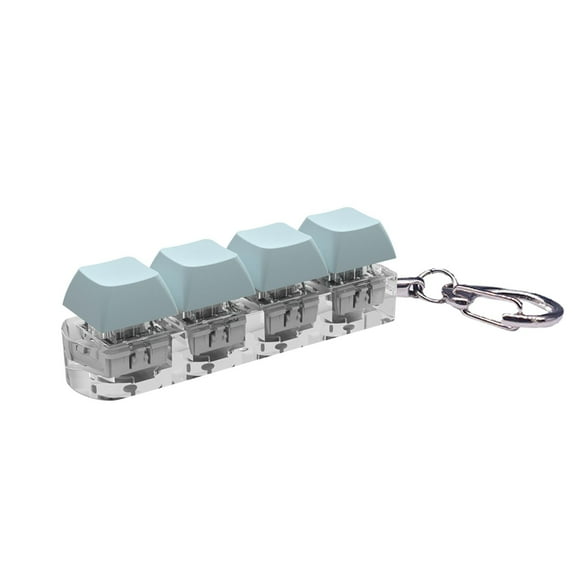 4-Button Mechanical Keyboard Fidget Toy with Sound LED Light, Stress Relief Gadget for Office Fun and Gaming Enthusiasts