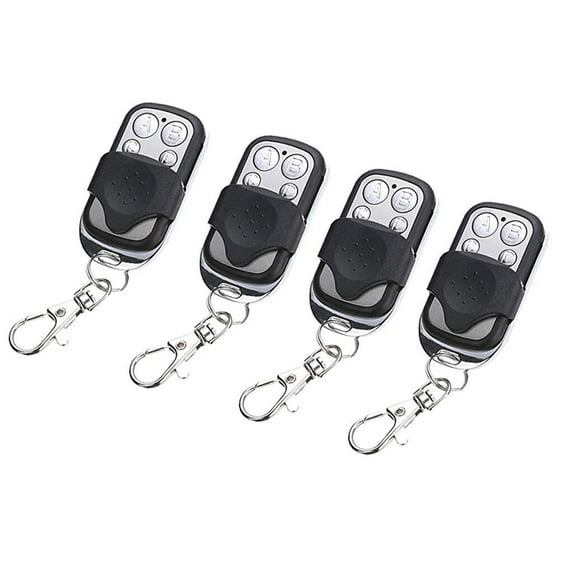 4-Button Universal Gate Remote Control for FAAC, NICE & More, 433.92 MHz Self-Learning Garage Opener with 4 Programmable Codes, Includes 4 Remotes