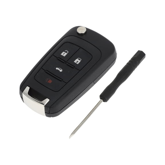 Unique Bargains 4 Buttons Key Shell Case for GMC Terrain 2010-2022 for Chevrolet Sonic 2012-2018 Keyless Entry Remote Key Fob Replacement Case 1Set