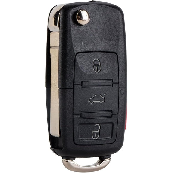4 Buttons Keyless Entry Remote Key Fob Replacement for Volkswagen Compatible with 2002 2003 2004 2005 2006 Beetle 2003 2004 2005 Golf 2002 2003 2004 2005 Passat 1J0 959 753 AM NBG735868T (1)