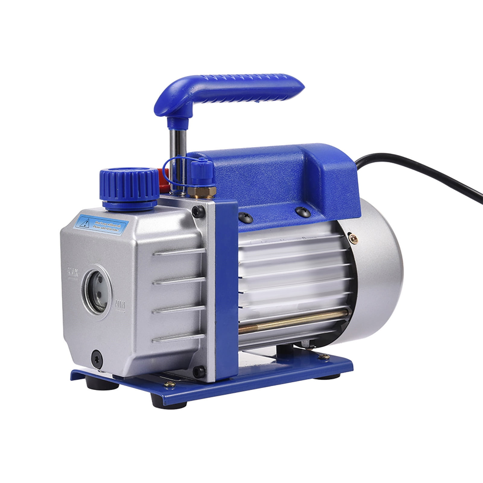 4 CFM HVAC Vacuum Pump, 110V Convenient Auto AC Vacuum Pump for R134a R12 R22 R502 R410a Refrigerant, with Low Noise, Oil Sight Glass(Blue)