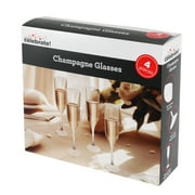 4 Count, 5 FL OZ Clear Plastic Champagne Glasses, by Way To Celebrate