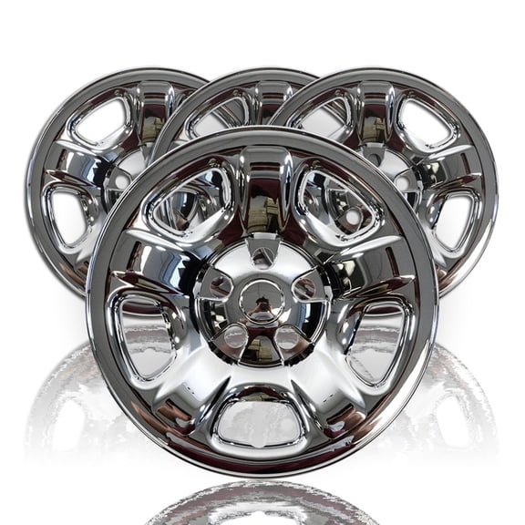 4 CHROME 16" Wheel Skins Hub Cap Covers 5 Lug for 02-07 Jeep Liberty Steel Rim