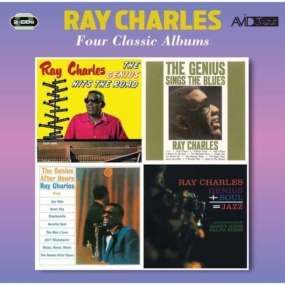 Ray Charles - 4 Classic Albums (Genius Hits The Road / Genius Sings The Blues / Genius After Hours / Genius) [CD]