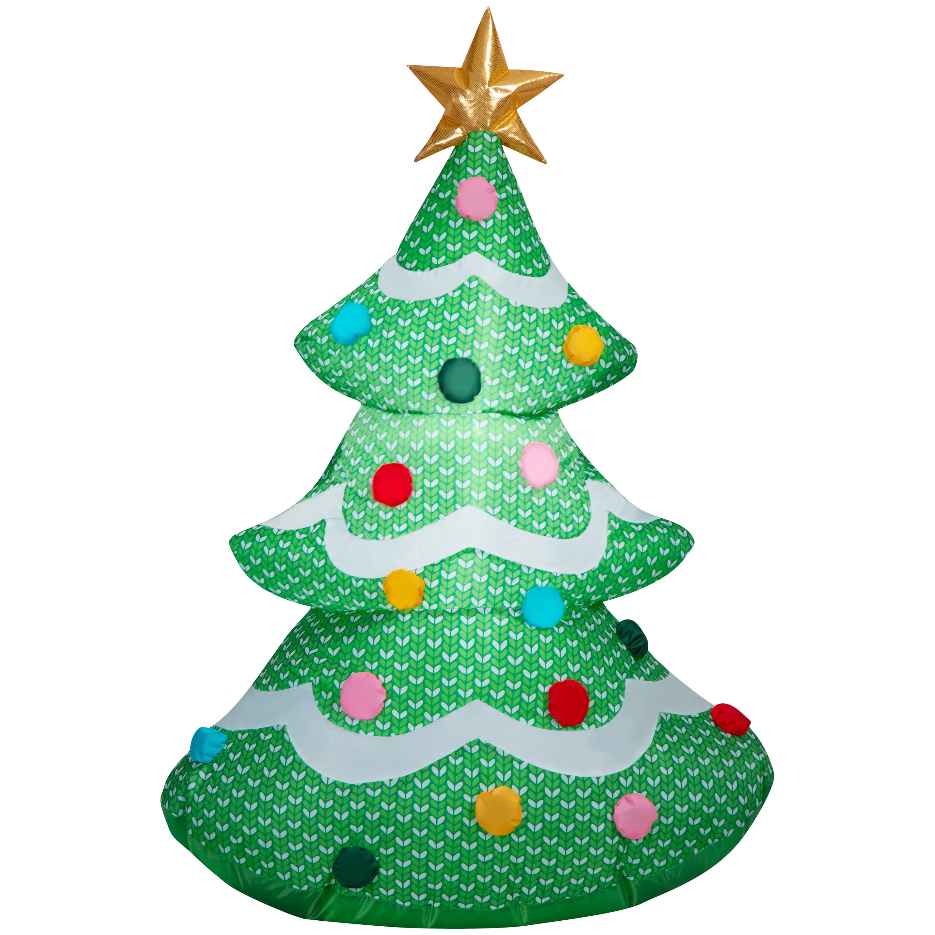 Multicolor Christmas Tree Airblown Yard Inflatable, 4', by Holiday Time