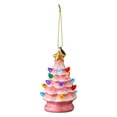 thumbnail image 1 of Mr. Christmas 4" Nostalgic Ceramic Lit Tree Ornament Decoration, Pink, 1 of 5
