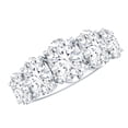 thumbnail image 1 of Rosec Jewels 4 CT Oval Cut Moissanite Engagement Ring for Women, Certified Moissanite Five Stone Ring, 18K White Gold, US 12.50, 1 of 9