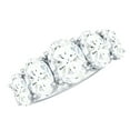 thumbnail image 1 of Rosec Jewels 4 CT Oval Cut Moissanite Engagement Ring for Women, Certified Moissanite Five Stone Ring, 925 Sterling Silver, US 11.00, 1 of 9