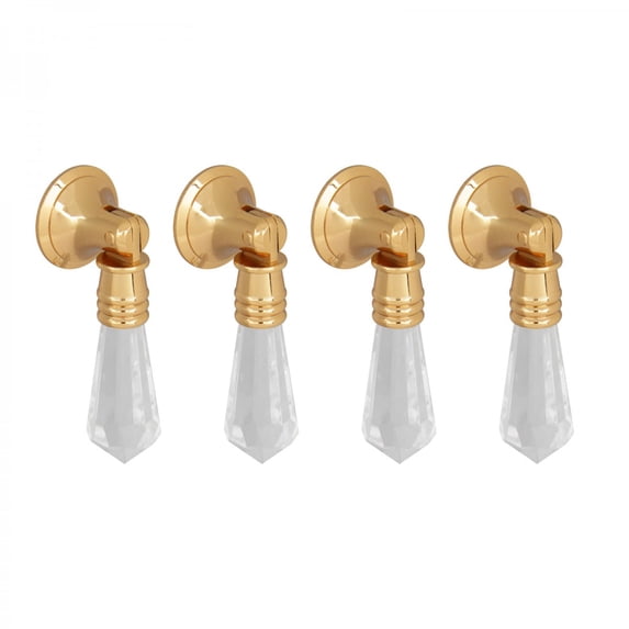 4 Cabinet Pulls Clear Acrylic Drop 3/4" D Backplate Renovator's Supply