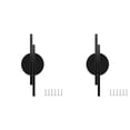 thumbnail image 1 of 4 Cabinet Pulls,Half Round Black Cabinet Knobs,Matte Black Cabinet Pulls for Closets and Cabinets 2-1/2 Inch (64 mm), 1 of 8