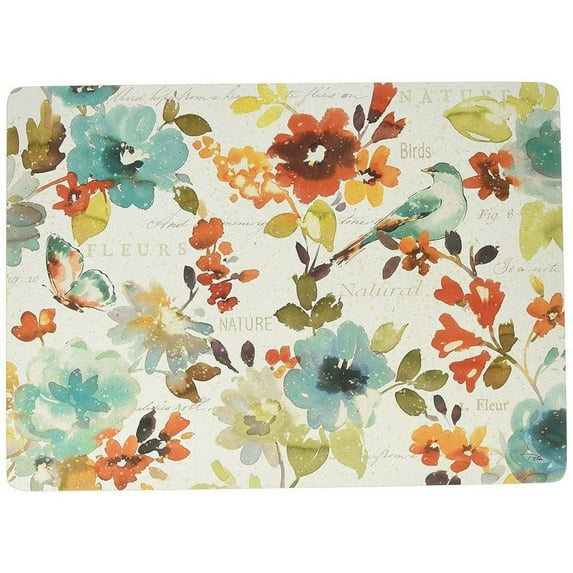 4 Cala Home Premium Hardboard Placemats Table Mats, Nature's Palette