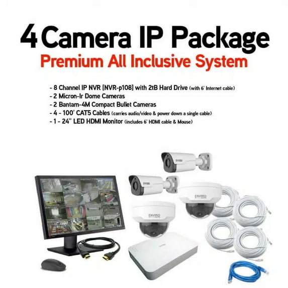 4 Camera Professional Security Camera System