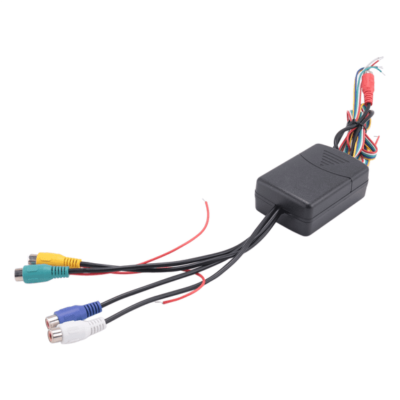 4 Cameras in 1 Video Control Image Combiner Channel Converter Box for Car Driving System Front Rear Left Right Views,1 x 4 Cameras In 1 Video Control,Black