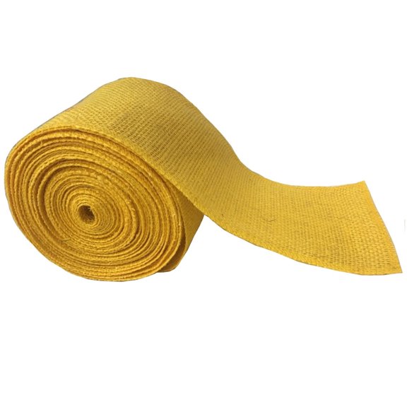 4 Candy Corn Burlap Ribbon 10 Yards Sewn Edges Made In Usa-,