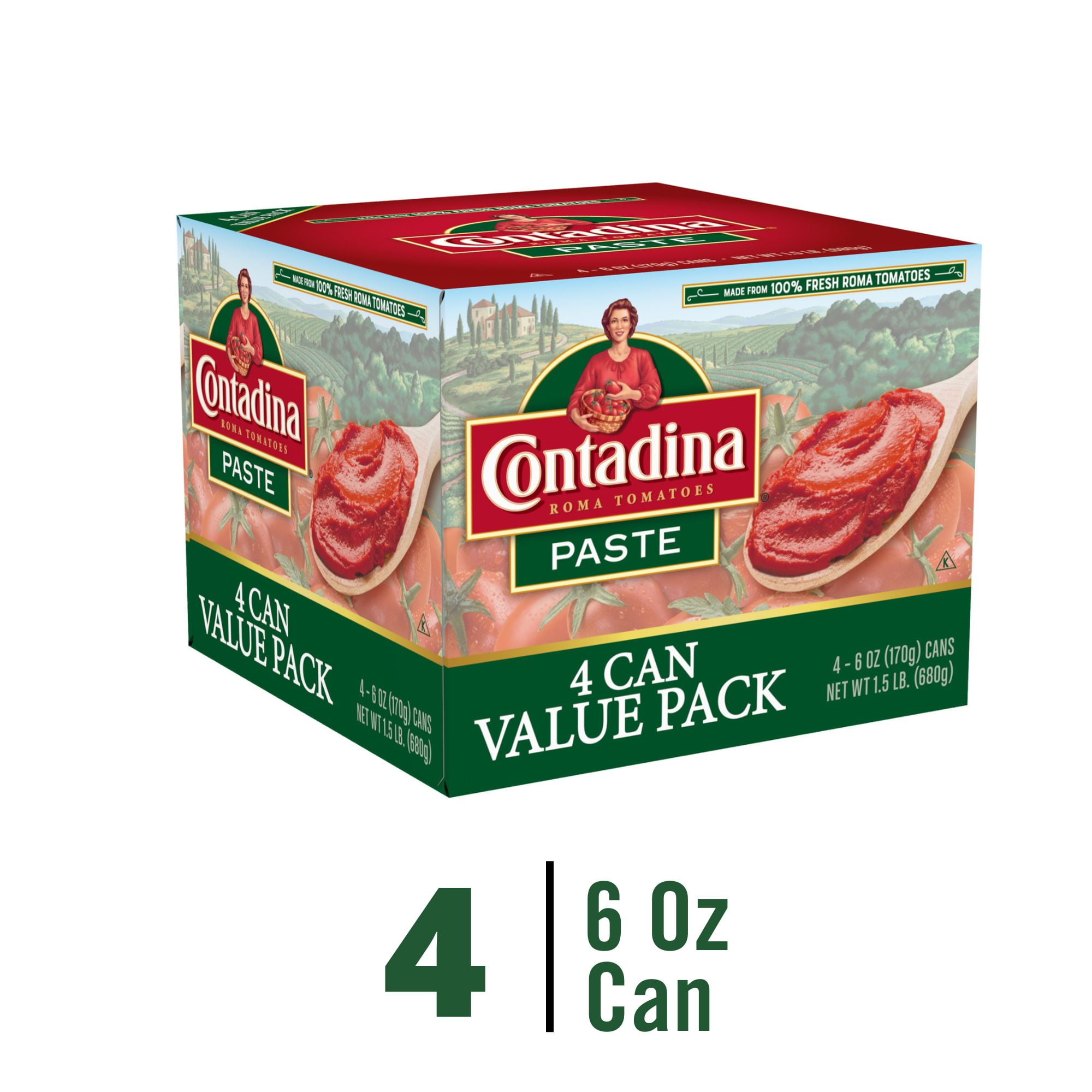 (4 Cans) Contadina Tomato Paste, 6 oz Cans