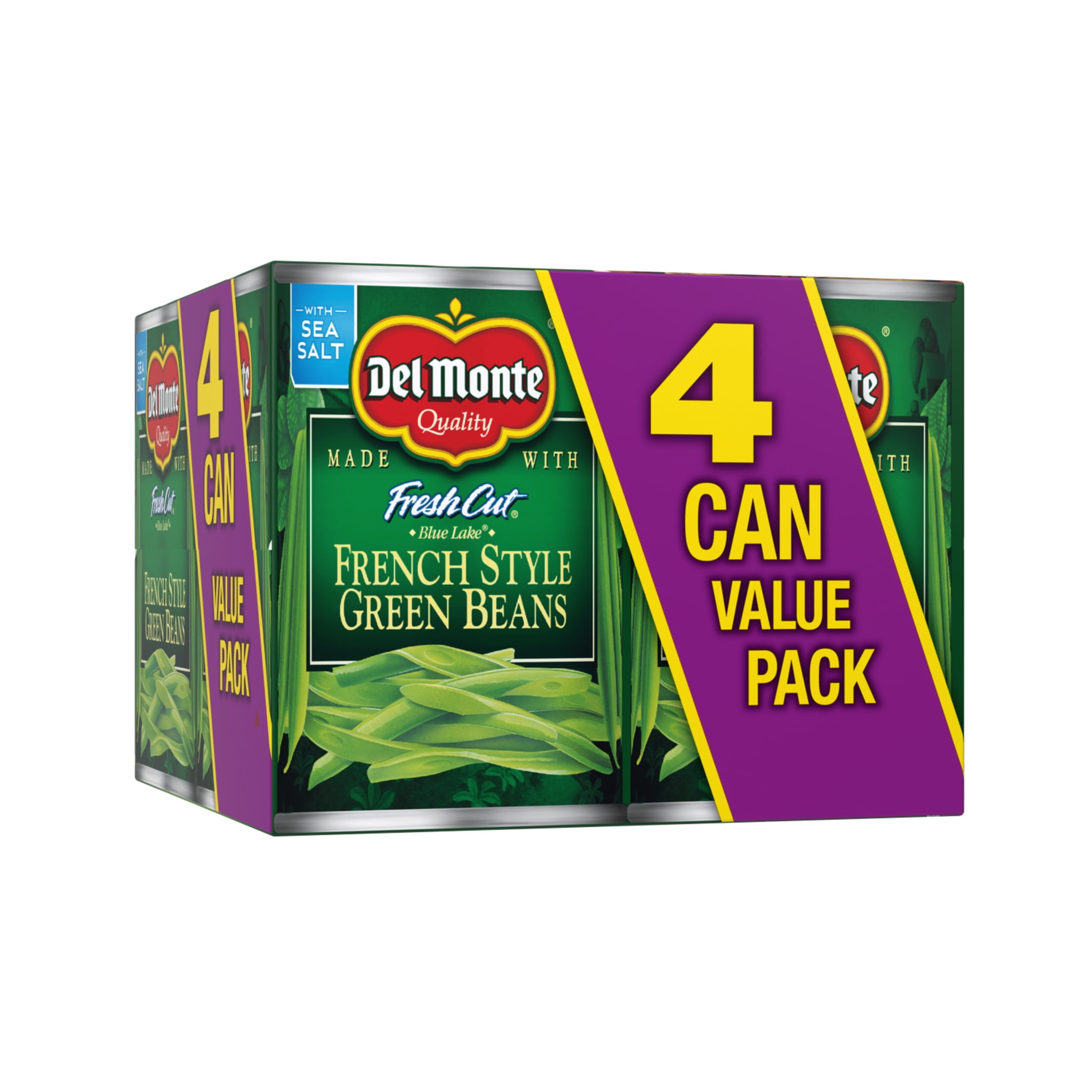 Del Monte Blue Lake French Style Green Beans, 14.5 oz Can (Pack of 4), Canned Vegetables