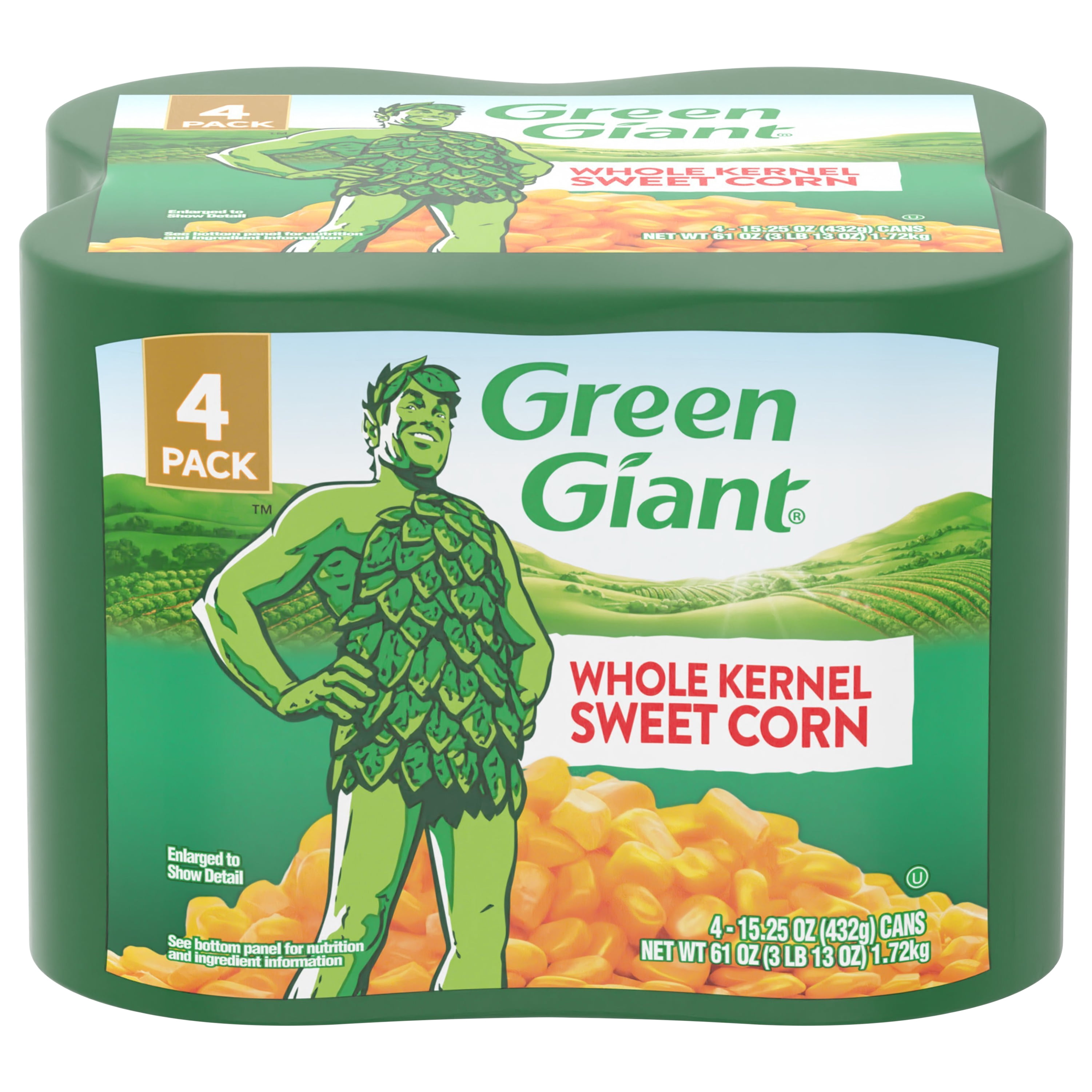 Green Giant Whole Kernel Sweet Corn, Shelf Stable, 4 Pack, 15.25 oz
