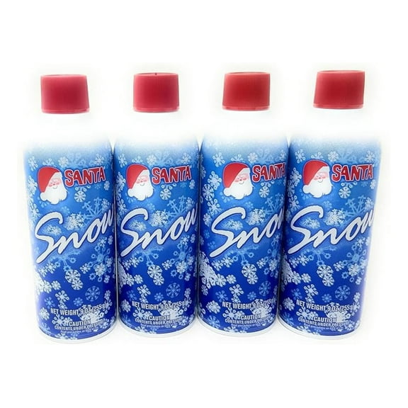 (4 Cans Santa Snow Spray 9oz Holiday Christmas Window Decoration