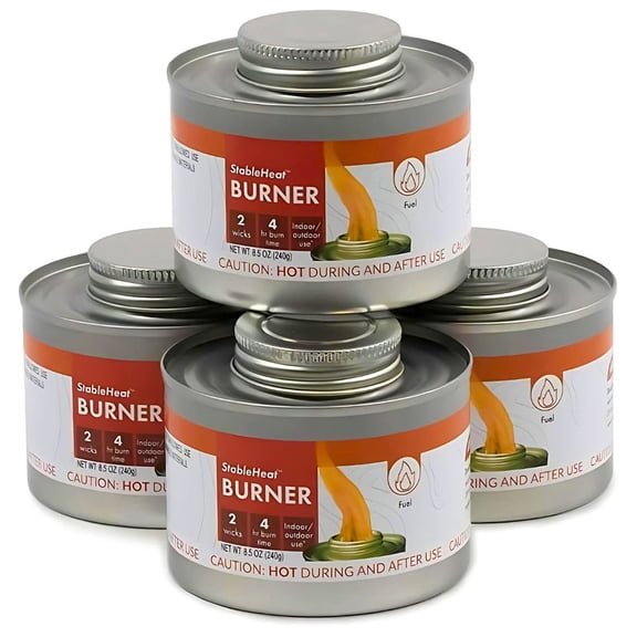 [4 Cans] StableHeat Burner Fuel Cells - Emergency Supplies for Cooking & Heating